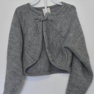 Lemon Loves Lime Gray Bow Sweater sz 7